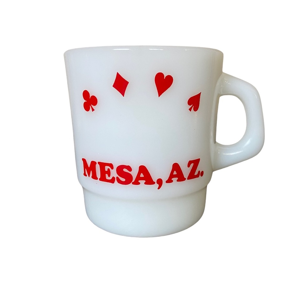 GALAXY Vintage Mesa Arizona Milkglass Coffee Mug 8 oz